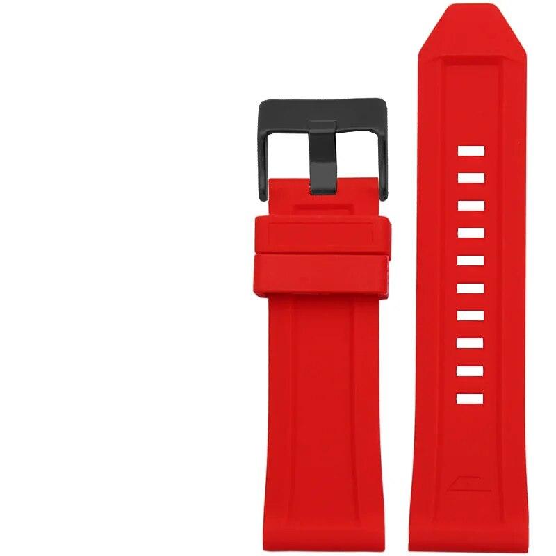 Silikon Kauçuk Bilezik Saat Kayışı 24mm 26mm 28mm dizel DZ4496 DZ4427 DZ4487 DZ4323 DZ4318 DZ4305 Erkek Saat Kayışı