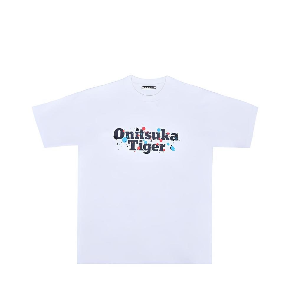 Onitsuka Tiger Alphabet Logo Print Oversized Short Sleeve T-Shirt Unisex Tops White 2183B196-100