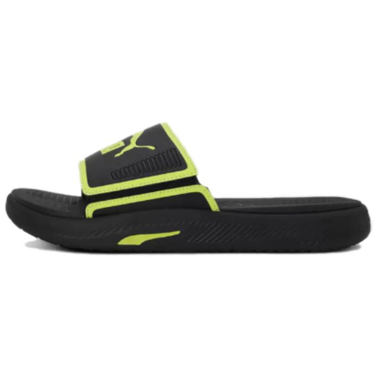 Мужские сандалии-шлепанцы PUMA Softride Черно-зеленые 382111-20 39