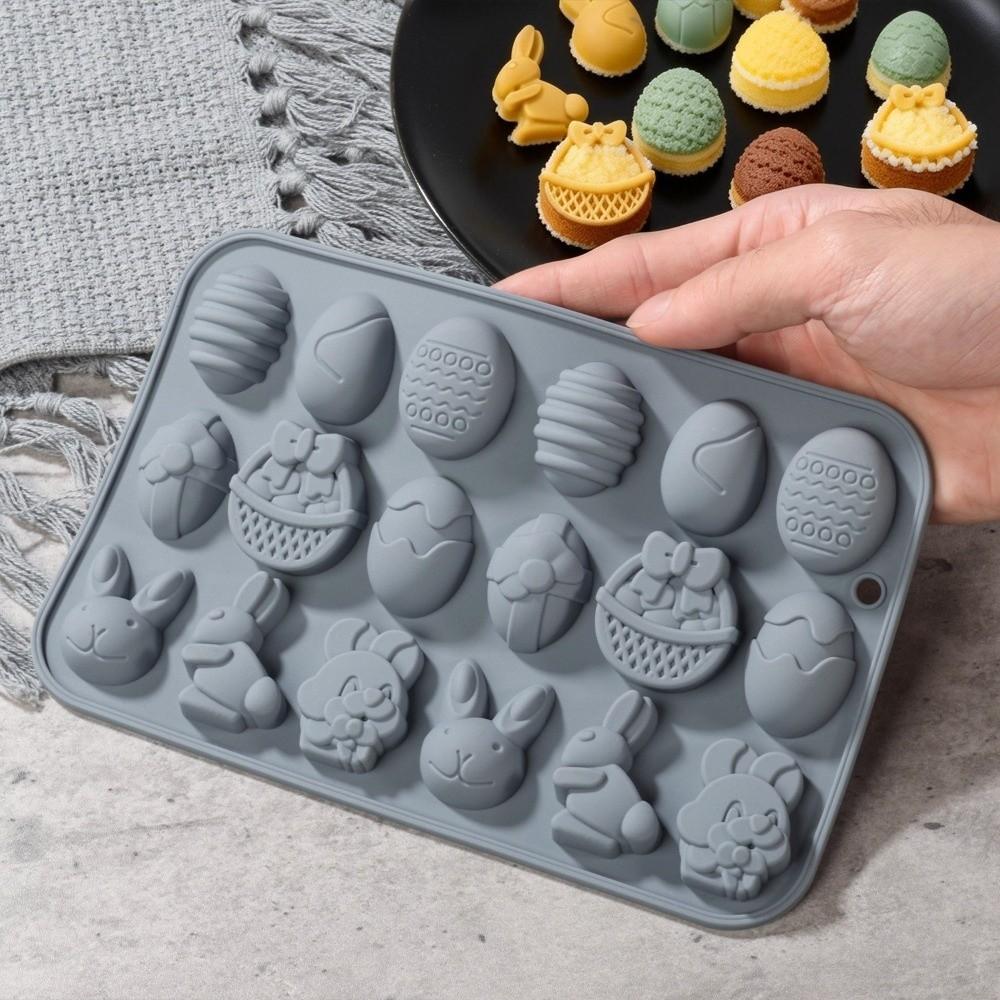 Non-stick Easter Silicone Mold Rabbit Shape Cake Decor Mold Pudding Mould DIY Candy Mold  Kitchen