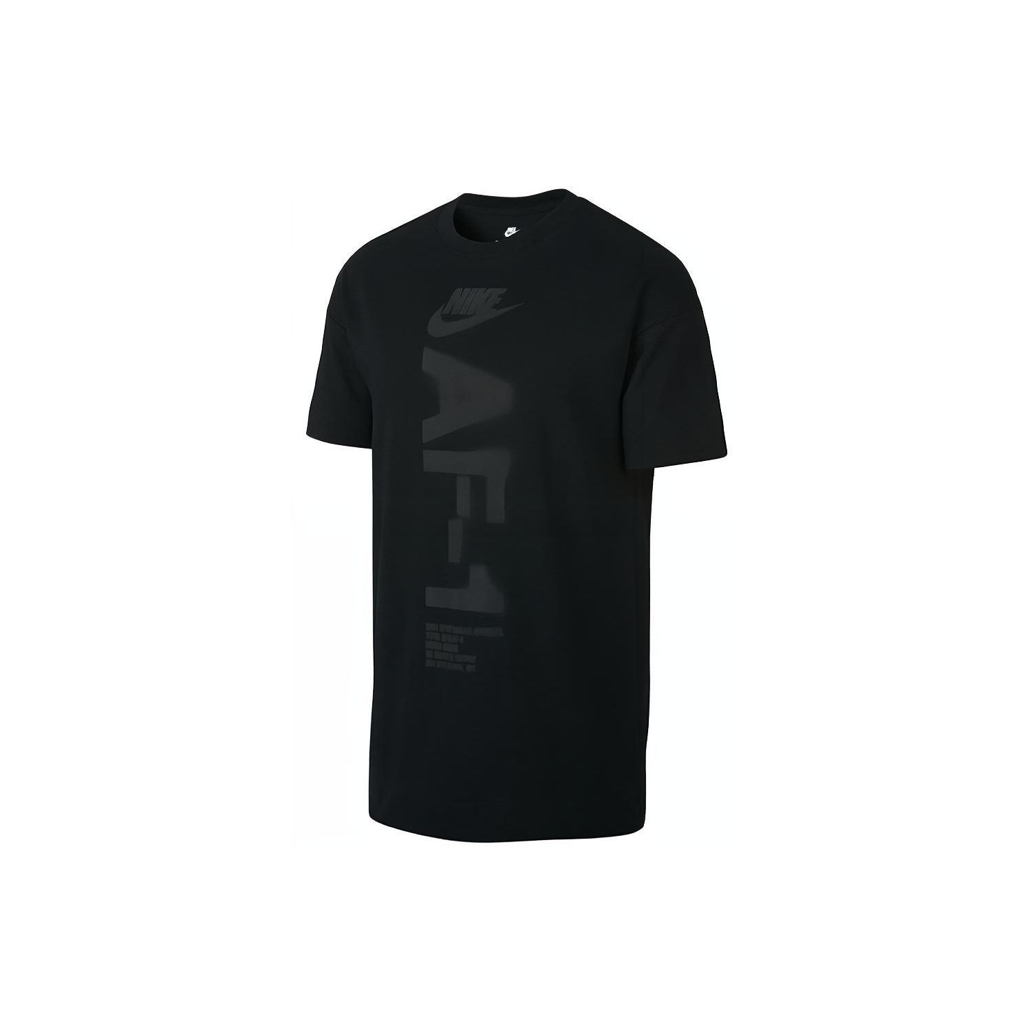 

Мужская дышащая футболка с коротким рукавом Nike Sport Casual с круглым вырезом, черные AH4067-010 L