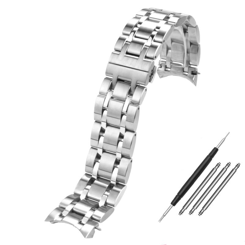 

Изогнутый конец Нержавеющая сталь Ремешок для часов Для Tissot 1853 Couturier T035 T035627 T035617 18/22/2324 мм Ремешок для часов Мужской ремешок Браслет Quartz style 18mm серебряный