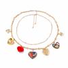 Bohemian Premium Design Alloy Drip Multi-Love Pendant Double Stacked Wear Chain Women's Necklace