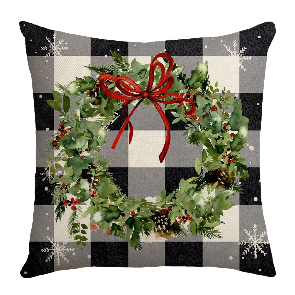 New Christmas Tree Elements, Garland Elements, Living Room Sofa Decoration, Warm Atmosphere, Letter Print Cushions