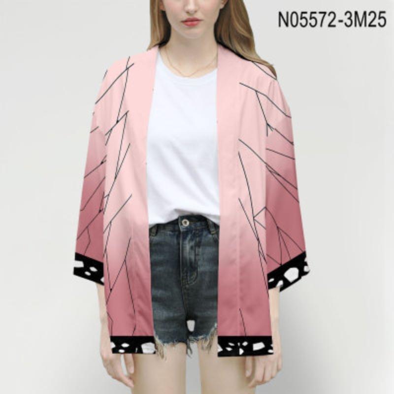 Anime Ghost Destroyer Blade, Volwassen Houtskool Jiro You Bean Print Kindercape Kimono Perifeer Veerjack