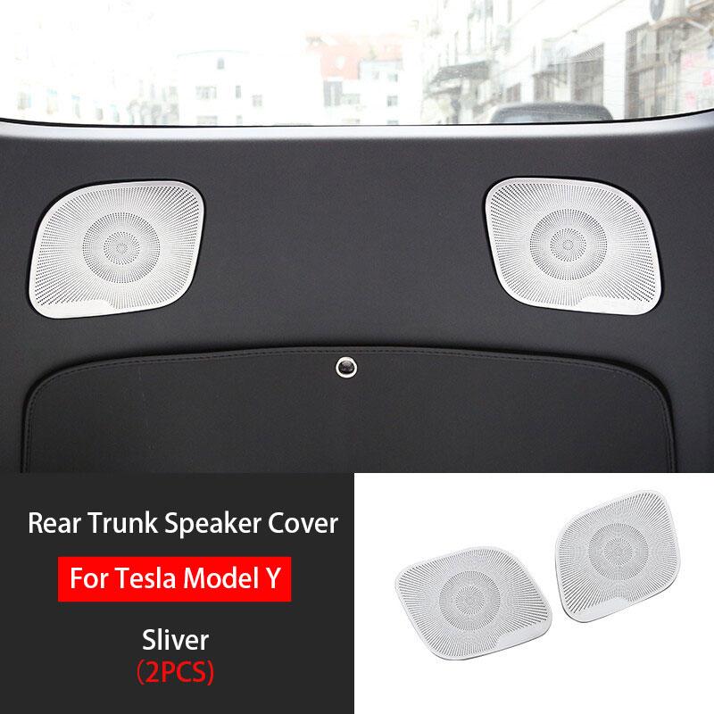 For Tesla Model Y 20-24 Car Audio Speaker Cover Interior Trim Sticker Door Loudspeaker Cover Under Seat Outlet Vent Trim