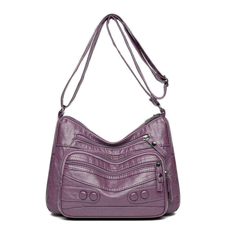 Tasche für mittlere und ältere Menschen, Damen-Schultertasche aus weichem Leder, große Kapazität, Umhängetasche, Muttertasche