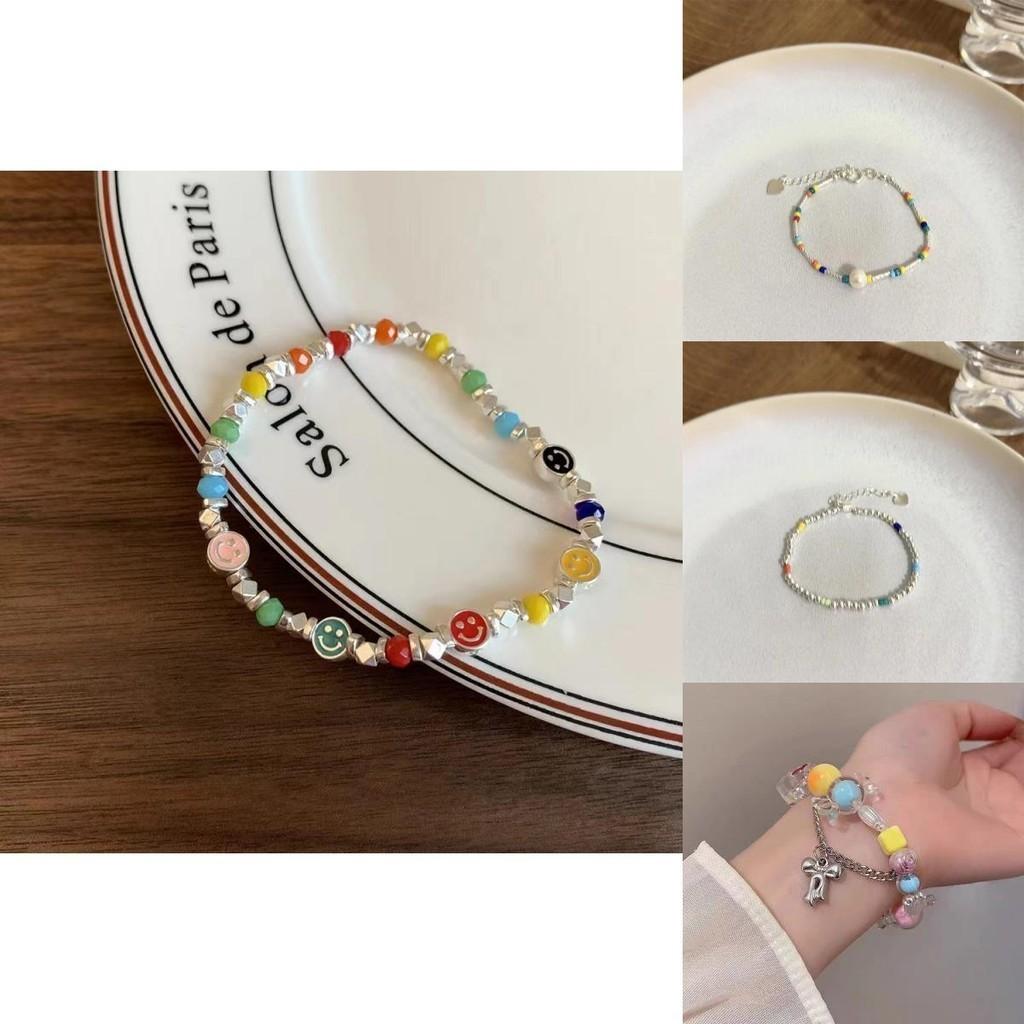 Ceramic Macaron Stylish Sea Shell Beaded Bracelet Womens Sweet Fresh Design Summer
