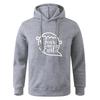Black Gray Teens Autumn Long Sleeve Printed Hooded Sweatshirt Sportswear Hoodie