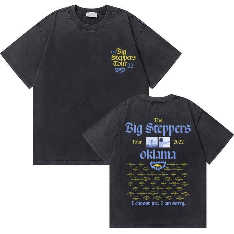 Washed Vintage Kendrick Lamar T-shirt Mr. Morale & The Big Steppers Tour 2022 Print Tshirt Men Hip Hop Oversized Tees Streetwear S разноцветный