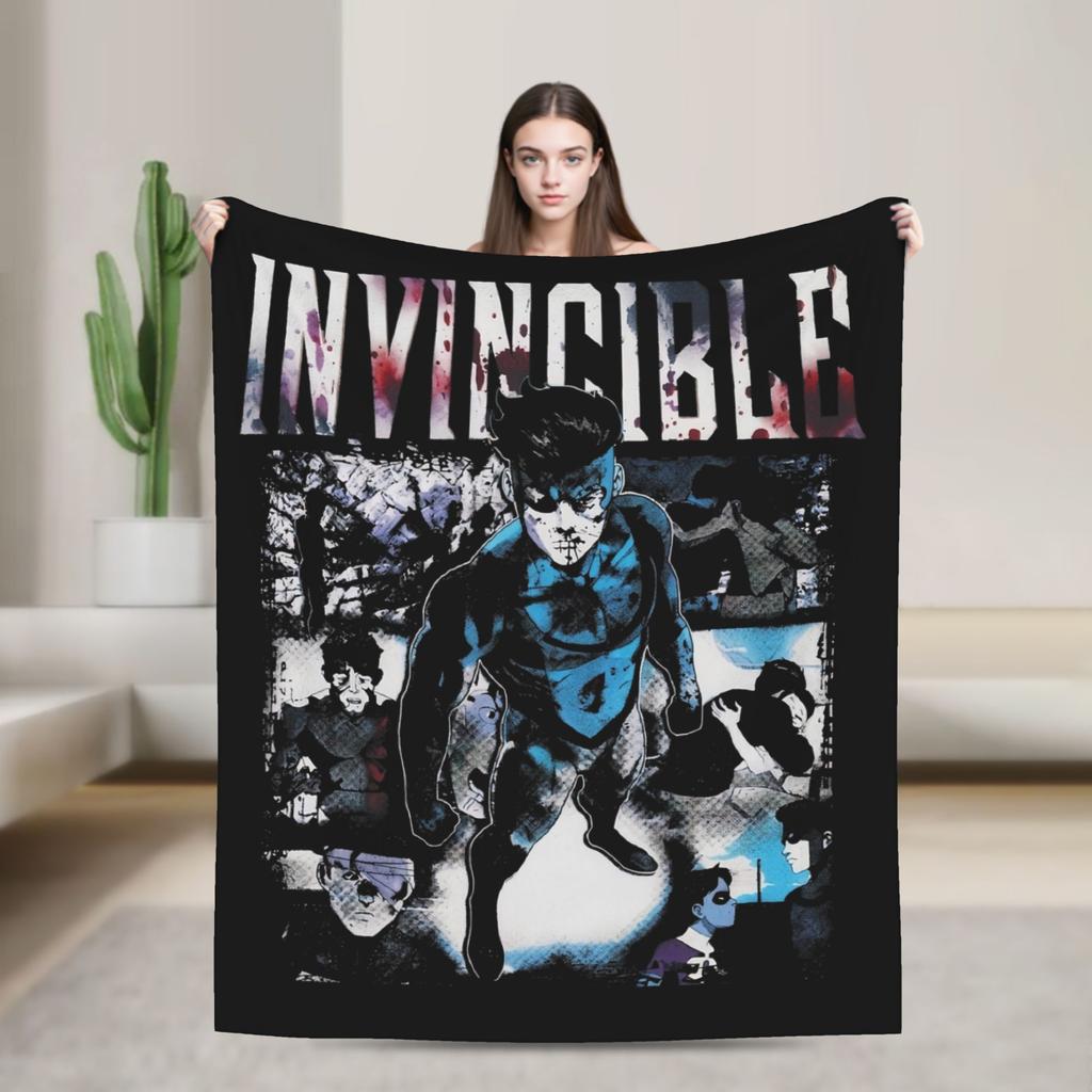 Omni Man Invincible Blankets Velvet Spring Autumn Breathable Super Soft Throw Blanket for Bedding Couch Rug Piece