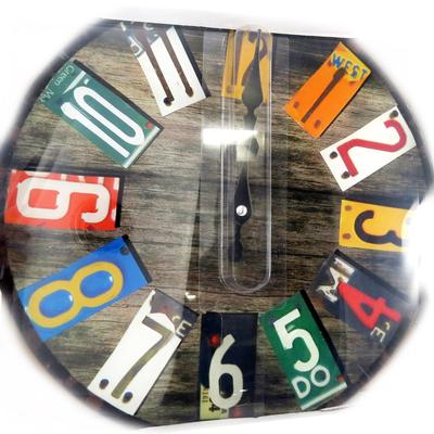 [M3385] - Tutti Frutti 'Vintage Design' Glass Wall Clock - 29 Cm