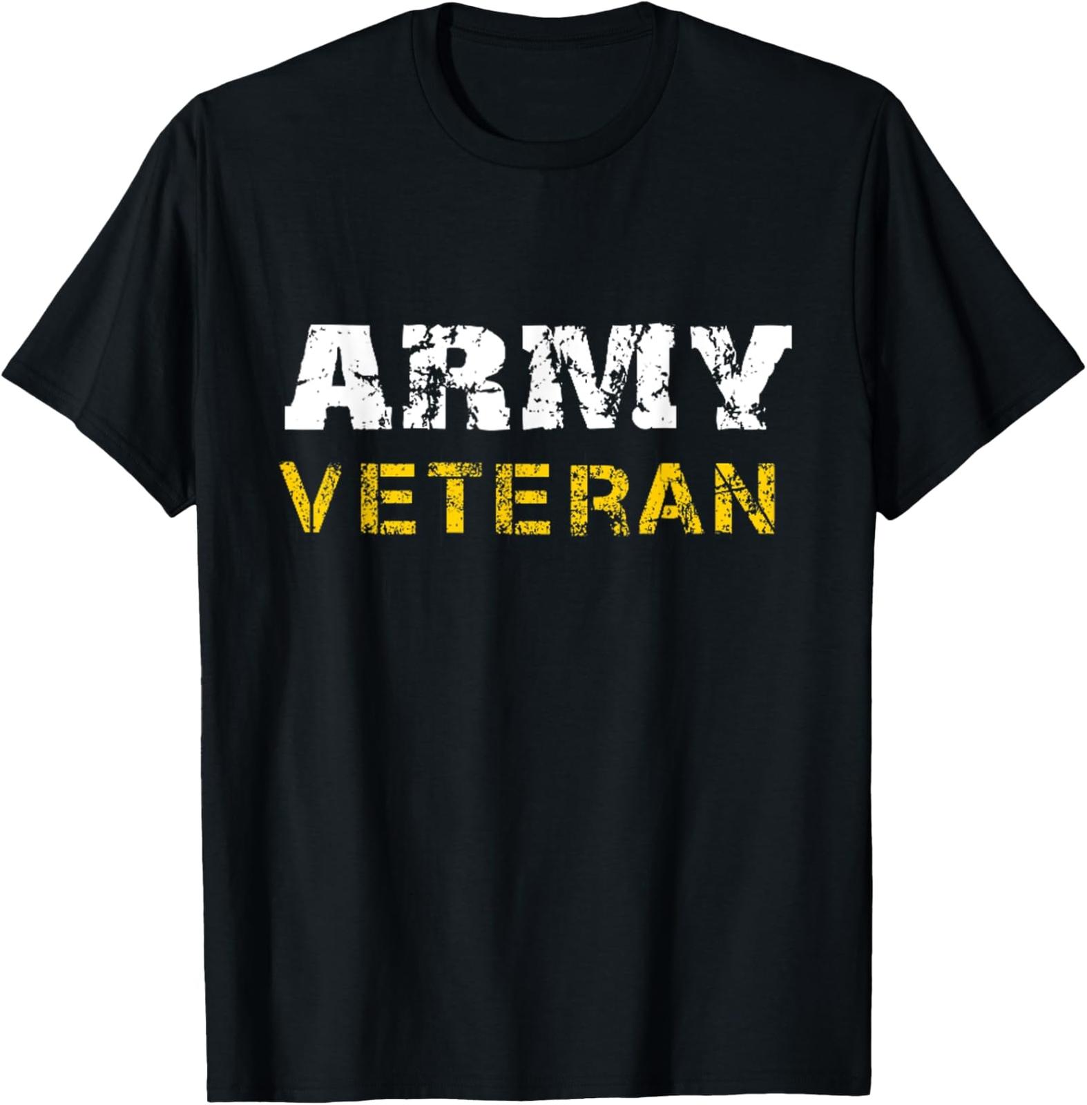 NEW LIMITED US Army Veterans Distressed Font T-Shirt XL