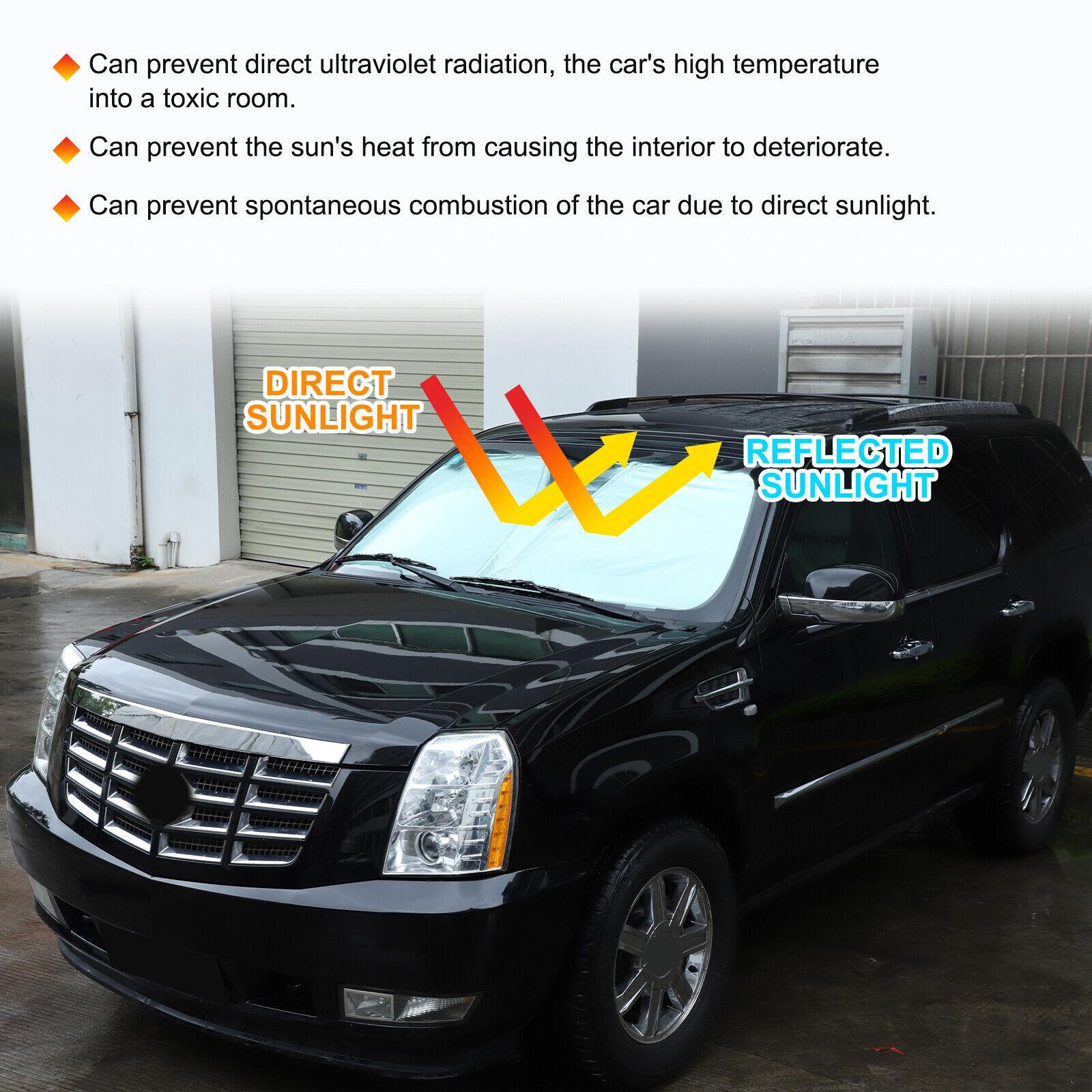 Car Sun Shade Windshield Window Sunshade Cover For Cadillac Escalade 2007-2014