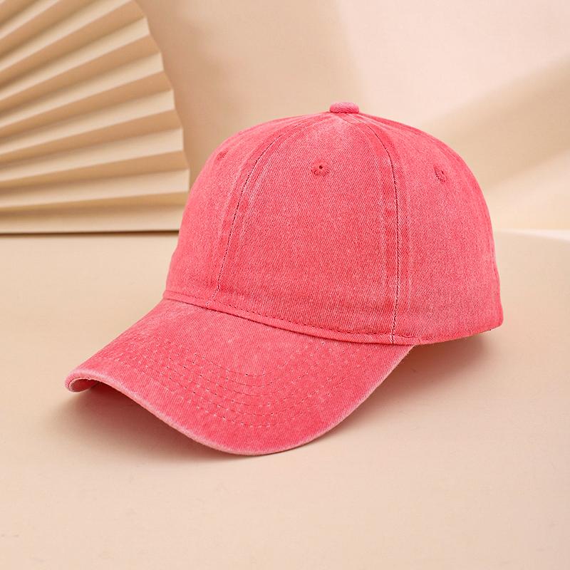 Cross-border Solid Color Glossy Washed Cotton Baseball Cap, Soft Top Adjustable Baseball Cap, Couple Style Fashionable Matching