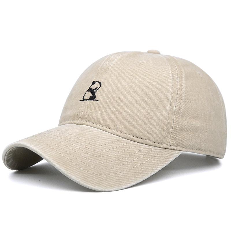 Fashion Panda Embroidery Baseball Cap Men Women Washed Cotton Snapback Caps Outdoor Adjustable Streetwear Sun Hats