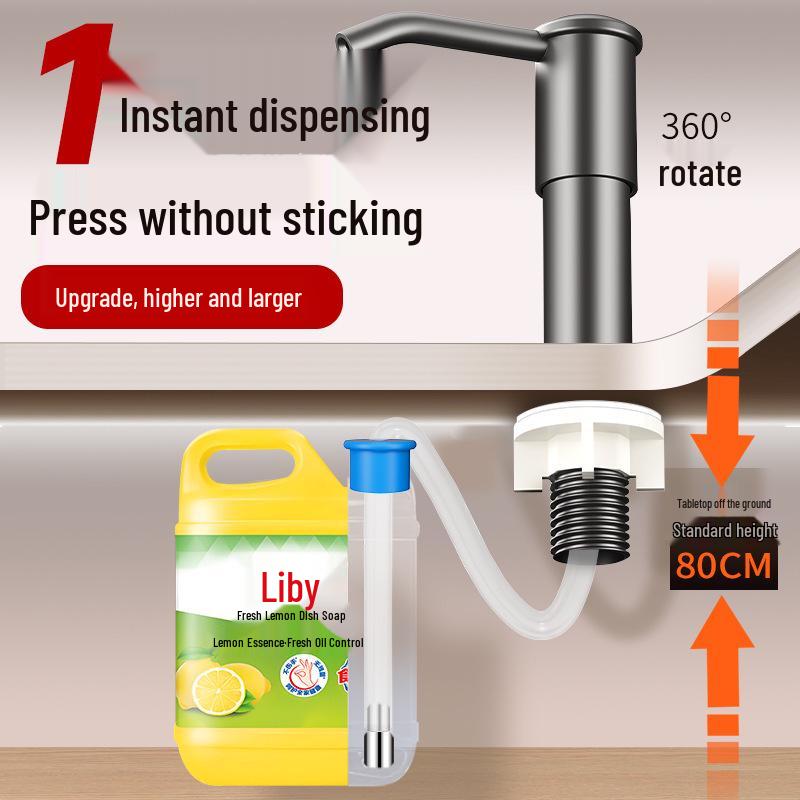Kitchen Sink Soap Dispenser with Extended Tube for Dishwashing Liquid