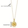 2025 Sun Moon Coin Pendant Necklace For Women Cute Fashion Gold Color Stainless Steel Round Necklace Sweet Jewelry Her Gifts
