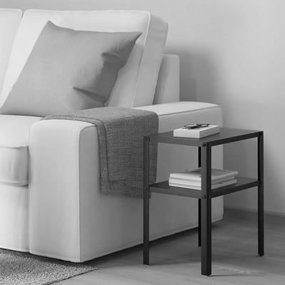 Mesa de Noche Nórdica Mesa de Esquina para Sofá de Sala de Estar Mesa de Noche para Dormitorio Mesitas de Noche Minimalistas de Metal Muebles de Dormitorio