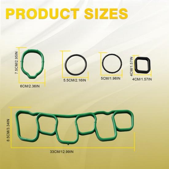 For 2011-2015 Ford Lincoln 3.5L 3.7L V6 DOHC Intake Manifold Gasket Set Replace