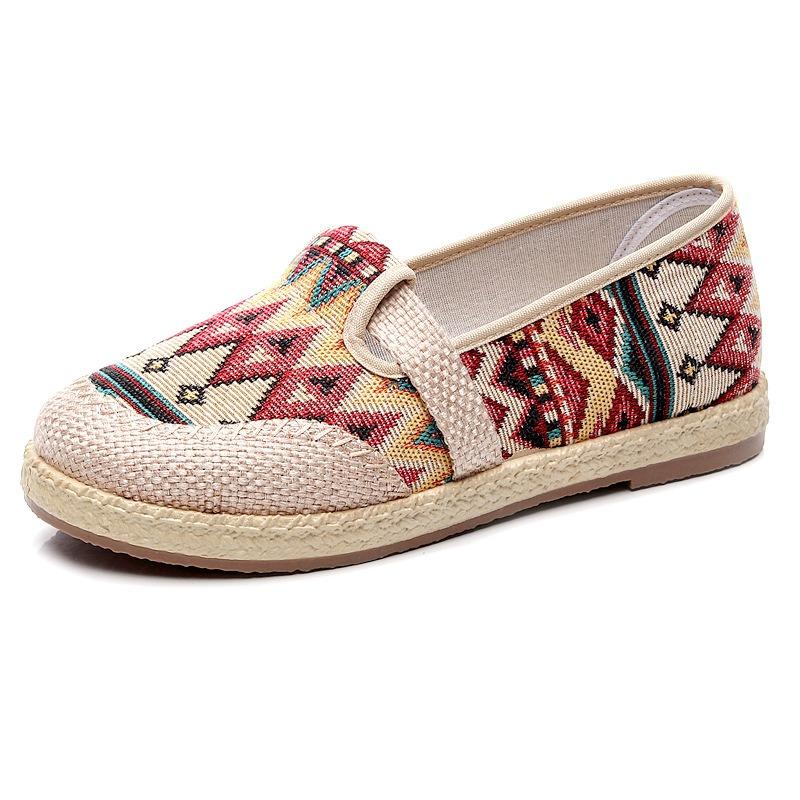 New ****** ******* Cloth Shoes Single Shoes Comfortable Versatile Non-slip Fashion S**t Sole Breathable Flat Canvas Shoes