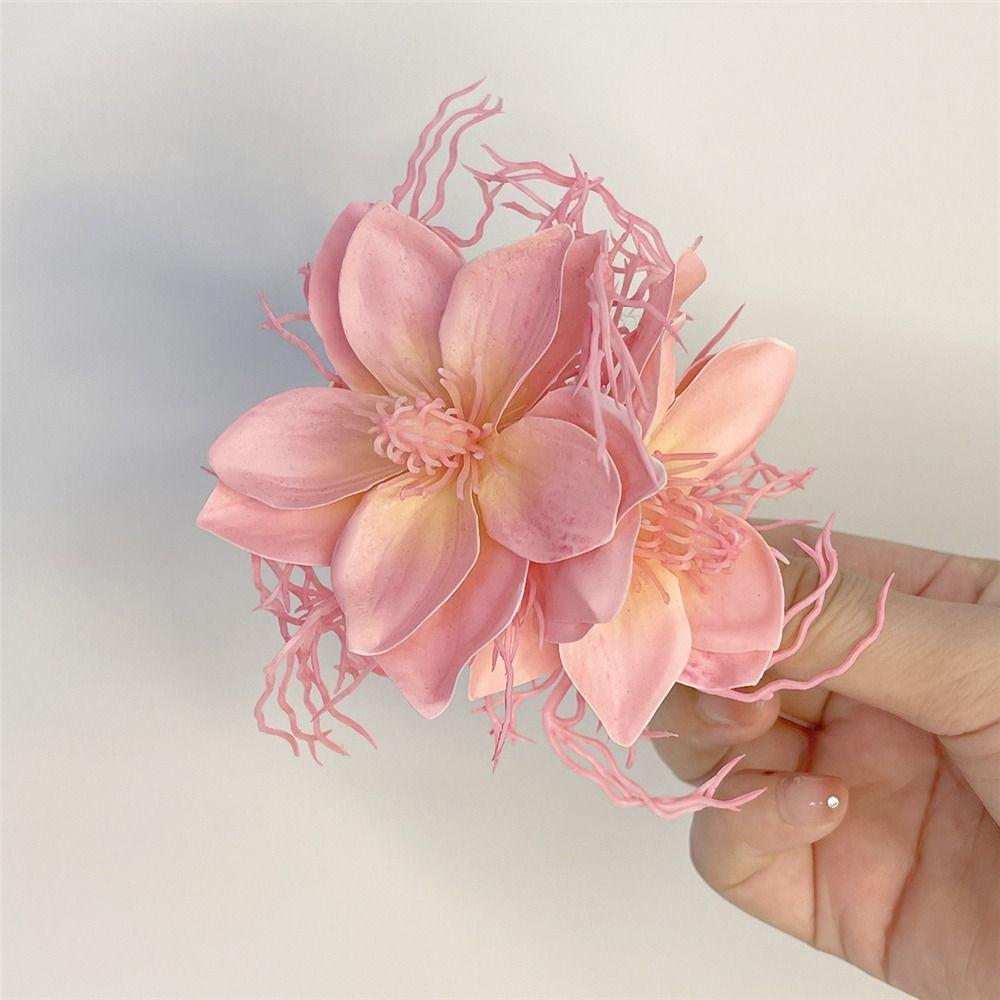Artificial Flowers Hair Clips Fairy Barrette Hairpiece Hair Decoration Photo Props  for Women Girls