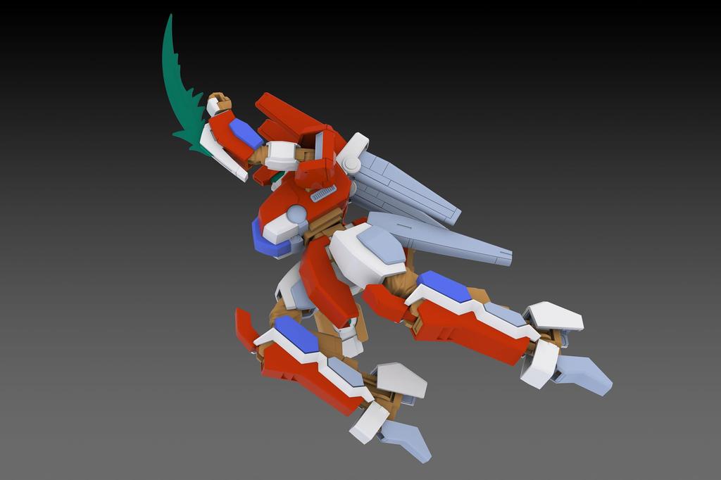 PLUM 5-inch Mechanism Wolf Fang Kuga 2001 TYPE02 Tenrai 2P COLOR 1/35 Scale Pre-Colored Plastic Model Kit PP231 (Robot)