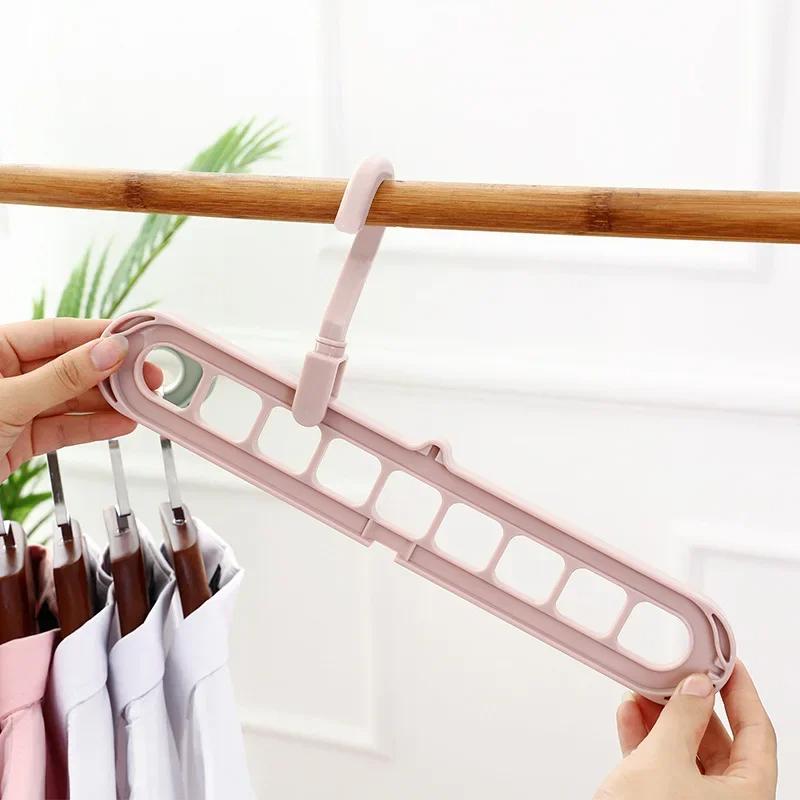 1PC Space-Saving 9-Hole Clothes Hanger for Closet Organizer Clothing Rack Home Storage Pants Hanger and Wardrobe Organization