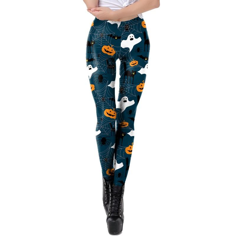 Halloween Pants Skull Digital Print Christmas Leggings Skinny Sweatpants Pants Yoga Pants