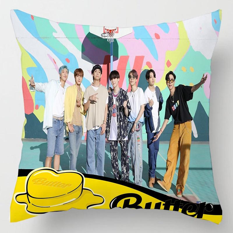 Bts Bangtan Boys Cushion Cover Decorative Soft Pillow Case Sofa Car Cover Throw