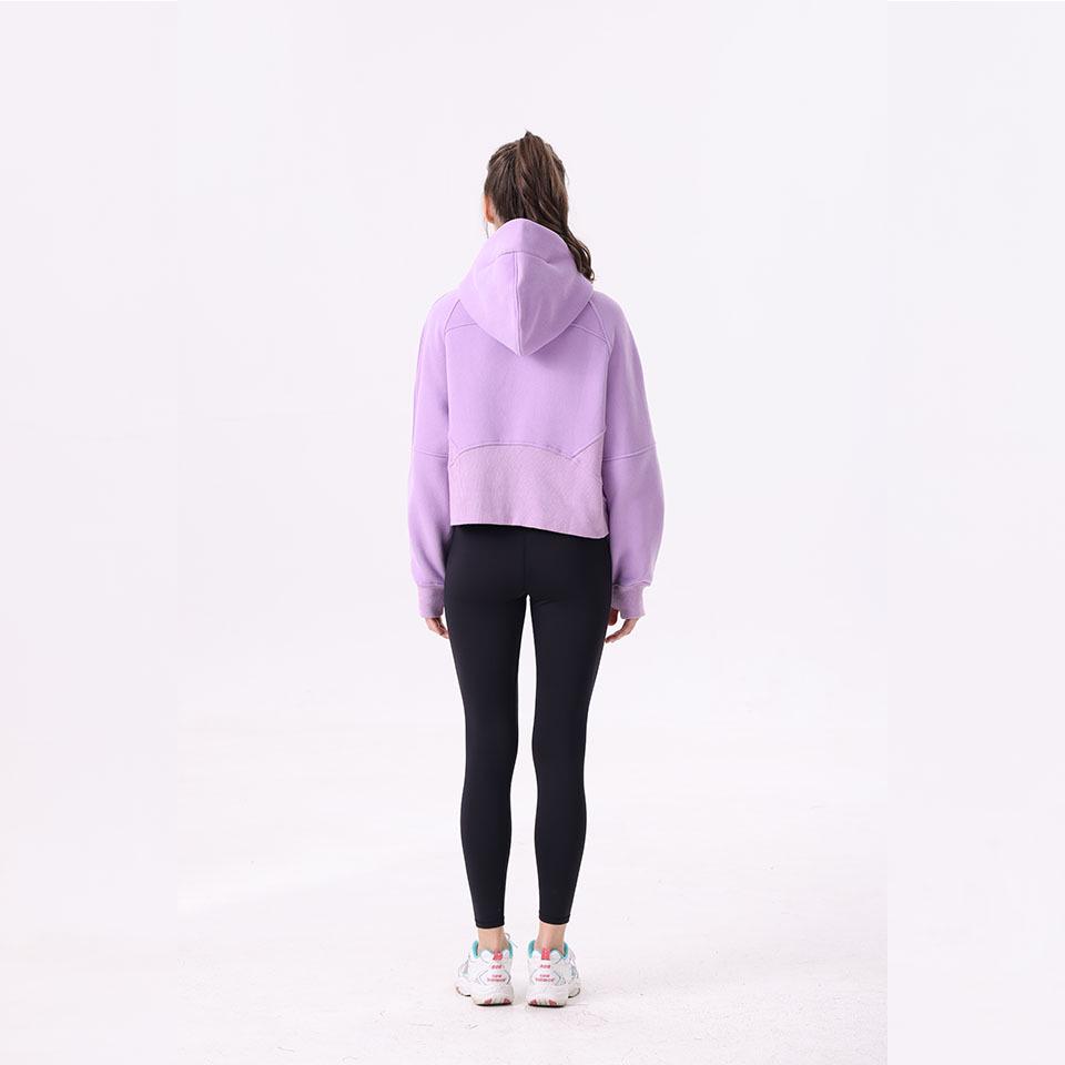 SWIFT SPEED Damen Slim Fit Fleece Yoga & Fitness Half-Zip Hoodie