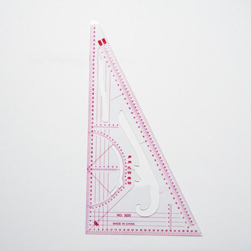 4Pcs/Set Fashion Sewing Ruler Metric Ruler Curve Pattern Classification Painted Icon Ruler Measurement Template