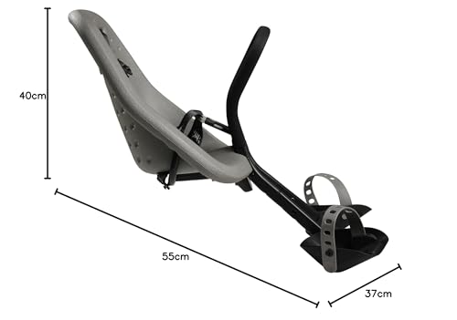 Yepp Mini Bicycle Child Seat with Anti-Theft Lock, Front Mount, and Mounting Brackets [Ages 1-3], Silver (20105silver)