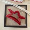 Large Red Zodiac Year Hair Claw Clip French Letter Gold Accent Updo Bun Holder for Women Non-Slip Hair Grip Accessory