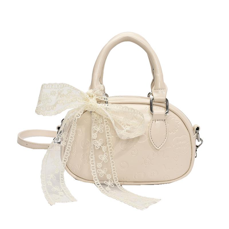 Summer high-end lace bowling bag women's new shoulder messenger bag work sundries small bag