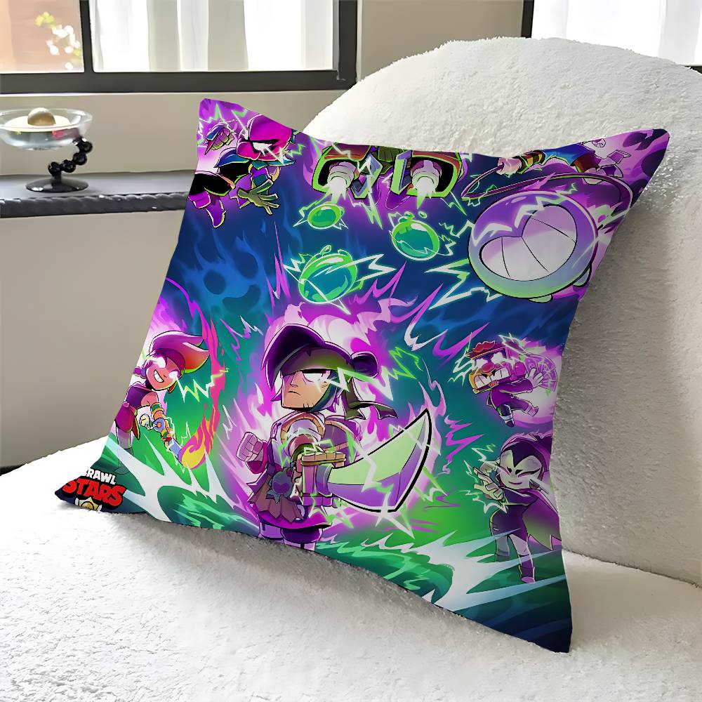 

Hot Game B-BRAWL Office Cushion Pillowcase Car Cushion Cover45X45CM Lumbar Pillowcase Sofa Pillowcover 12x12Inch
