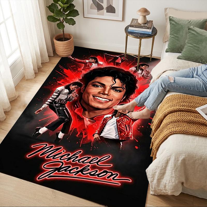 Michael Jackson Living Room Nonslip Area Rug Soft Carpet For Bedroom Gameoom Playroom Sofa Office Home Decor Doormat