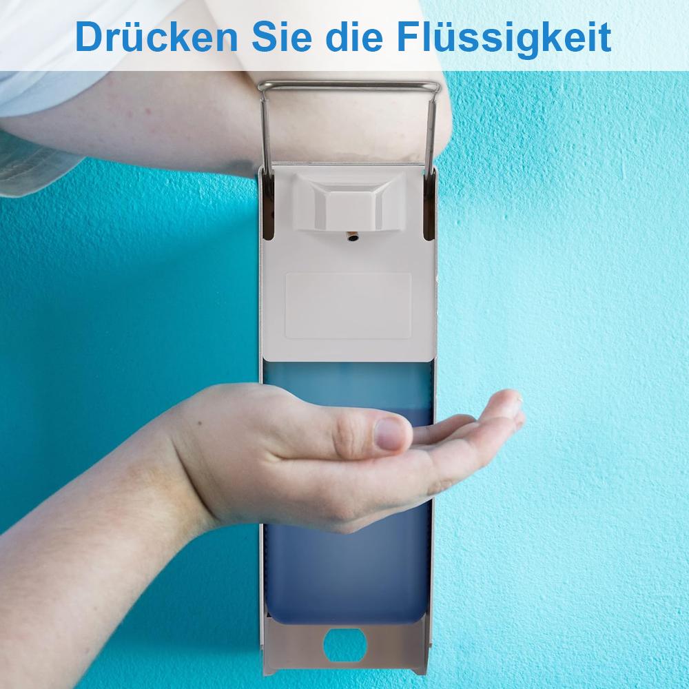 500ml Wall Mount Soap Dispenser, Automatic Press for Hand Sanitizer Shampoo Shower Gel, Refillable for Home Hotel Bathroom