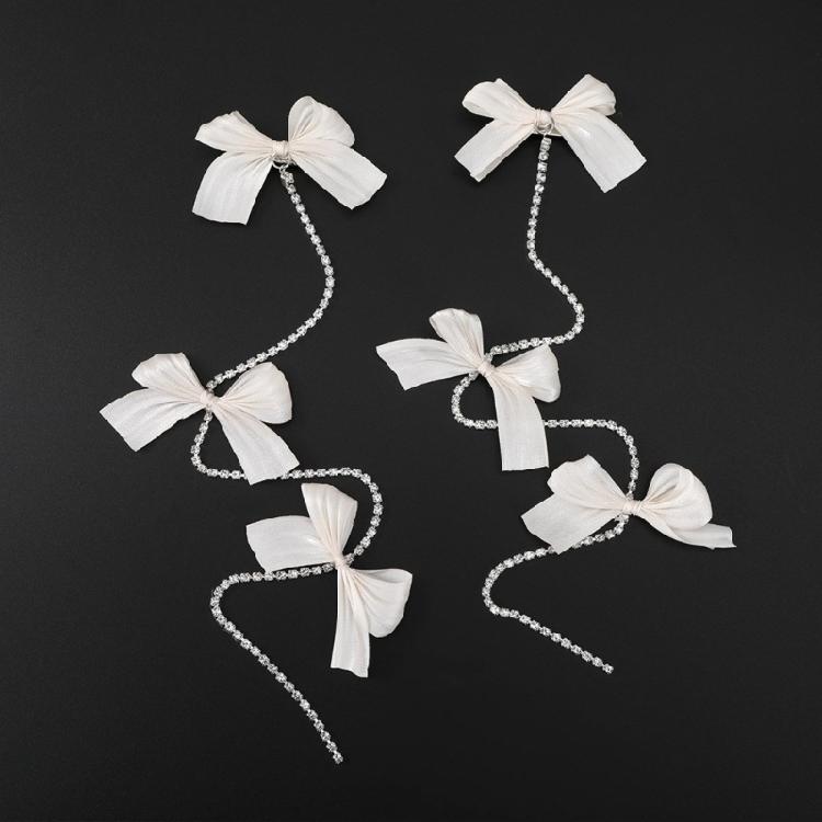 Hair Bow Clip Chain Hair Bows Cute Hair Bow Side Clip Bow Hair Clip for Girl