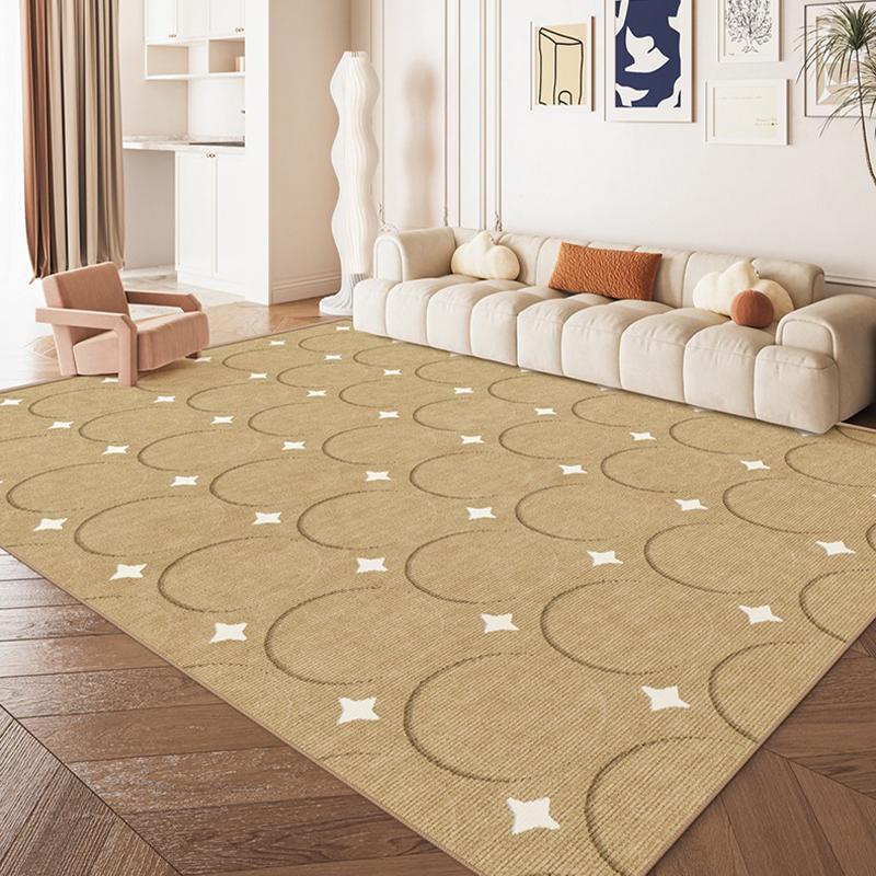 Living Room Carpet Medieval Retro Checkerboard Green Style Rug Bedroom Bedside Floor Mat High-end Large Area Short Pile Carpets