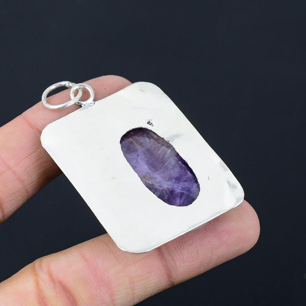 Friendship Day Deal Star Amethyst Stone Wife Pendant Jewelry 925 Sterling Silver
