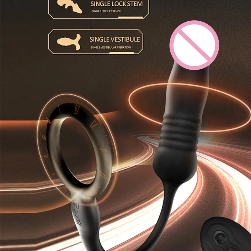 Pocket Pusssy Rings For Man Vibrating Magic Wand Sleeve For Penis Simulators Men Sexy Tools Ass Plug Adult Products God Toys