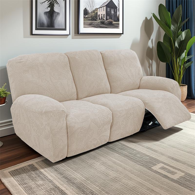 1/2/3 Seater Split Recliner Sofa Covers Jacquard Stretch Armchair Slipcover Lounge Recliner Chair Cover for Living Room