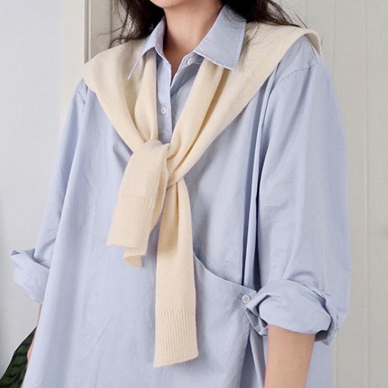 1PC Clothing Accessories Versatile Solid Color Classic Shawl Warm Scarf Minimalist Style Knit Material Fashion Multi-Color