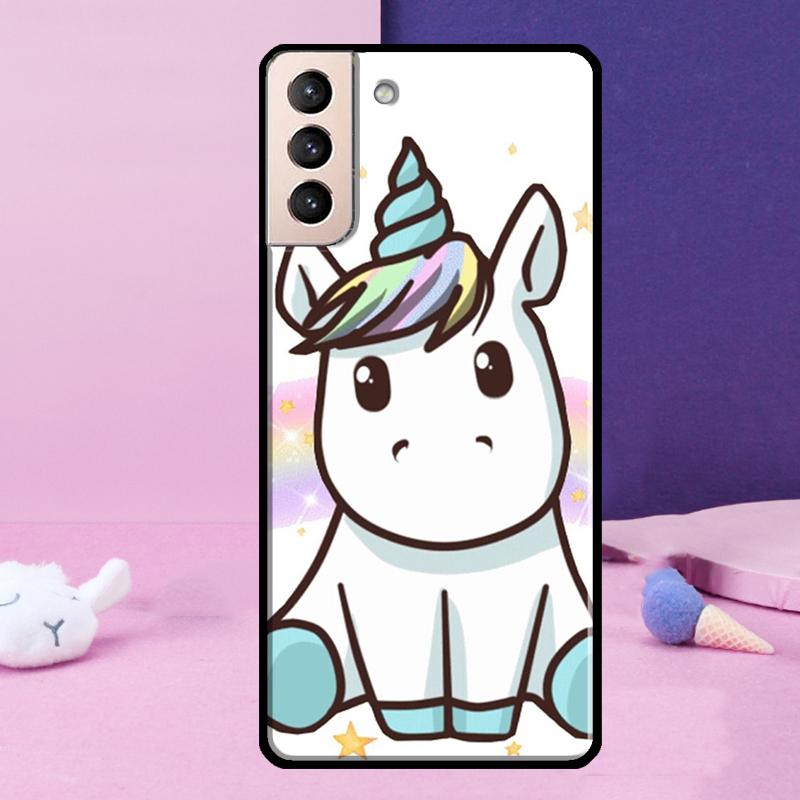 Cute Rainbow Unicorn Phone Case For Samsung Galaxy S25 Ultra S24 S23 Ultra S9 S10 S20 S21 S22 Plus S24 FE Cover