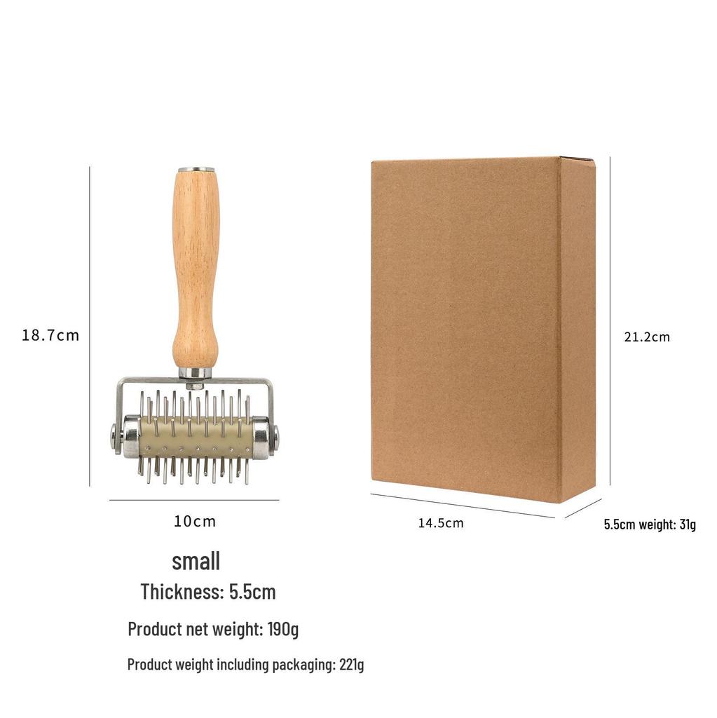 Edelstahl-Gitterroller für Pizza mit Holzgriff