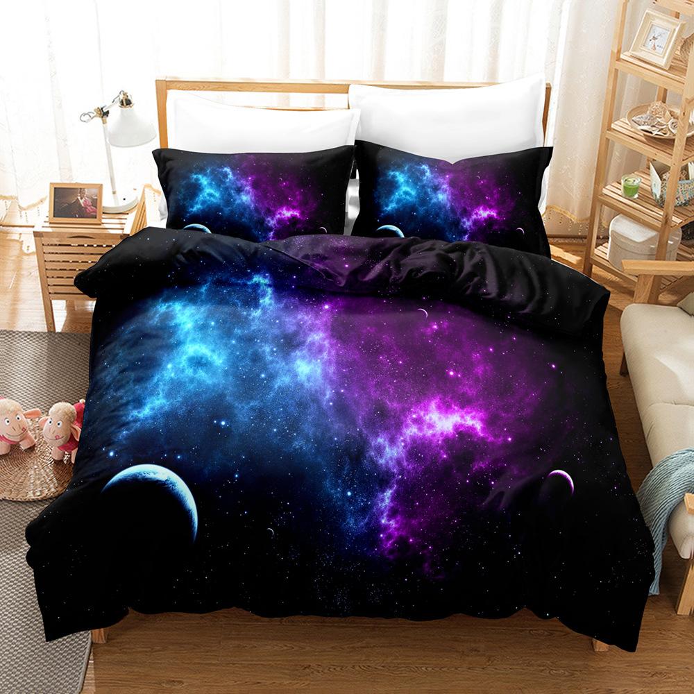 3D Digital, Planet, Space, Earth, Bedding Four-Piece Three-Piece Set Of Sheets
