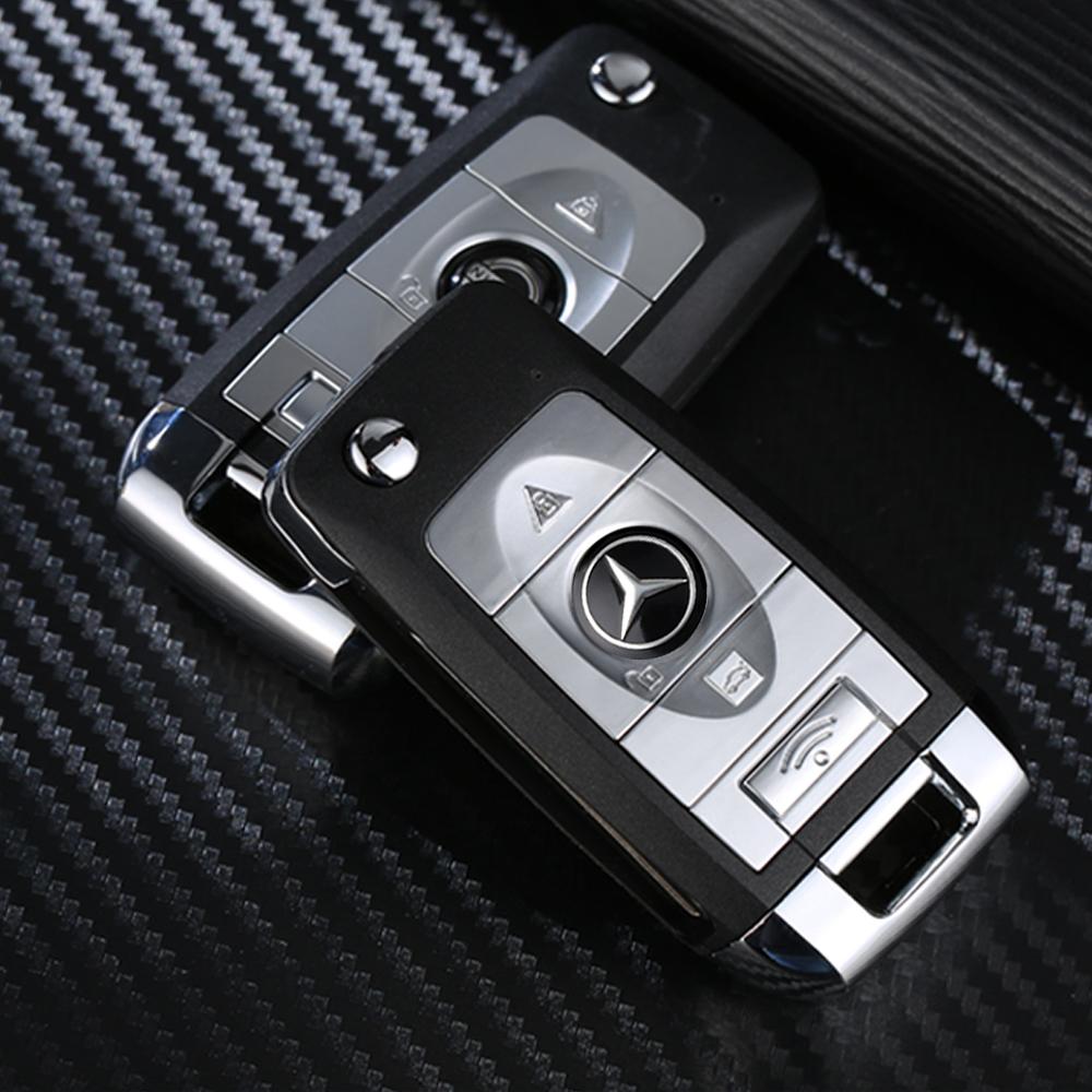 Car Key Emblem Badge Sticker Auto Control Key Logo Decal for Mercedes Benz AMG W205 C300 W203 W206 W108 W124 W126 W140 W168 W211