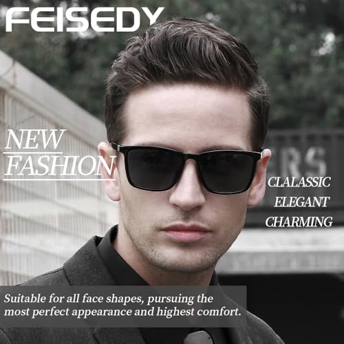 [FEISEDY] Polarized Sunglasses, Stylish, Popular, for Driving, Fishing, UV400 Protection, 20g, Unisex, B1301