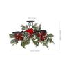 Iron Christmas Candlestick Holder Poinsettia Design Elegant Tabletop Decor Vintage Desktop Adornment Wedding Ceremony Xmas Table